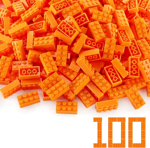 Miniatura 23 de Ladrillos de 2 x 4, lima, 320 piezas partes de color verde amarillento, kit de construcción clásico, conjunto de juego creativo, bloques de juguete