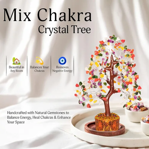 Miniatura 5 de YATSKIA Árbol de cristal de chakras mixtos, árbol de piedras preciosas, cristales naturales, decoración de oficina en casa, decoración de habitación