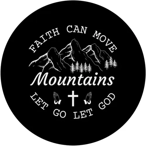 Miniatura 3 de Faith Can Move Mountains Let Go Let God PopSockets intercambiables PopGrip
