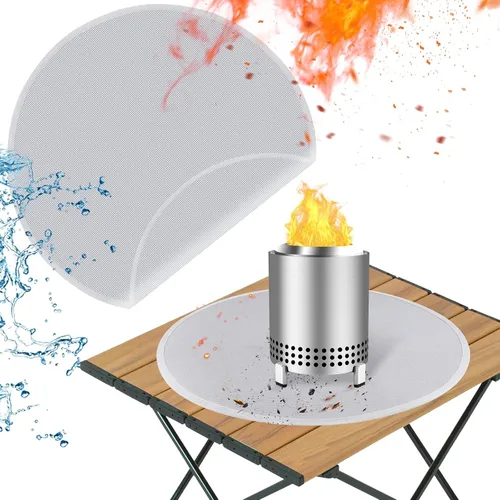 Tapete para hoguera de 18.5 pulgadas compatible con accesorios Solo Stove Mesa y Mesa XL, tapete ignífugo compatible con Solo Stove Mesa, tapetes de