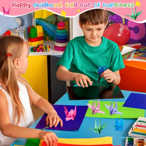 Miniatura 6 de Henoyso 1000 hojas de papel de construcción a granel, 9 x 12 pulgadas, papel ligero de colores surtidos para niños, profesores, suministros Varios