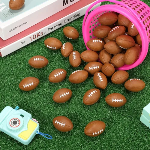 Miniatura 7 de Civaner 500 minibolas de fútbol de espuma a granel de 1.46 x 1 pulgadas, pelota de estrés deportiva pequeña para regreso a clases, primer año