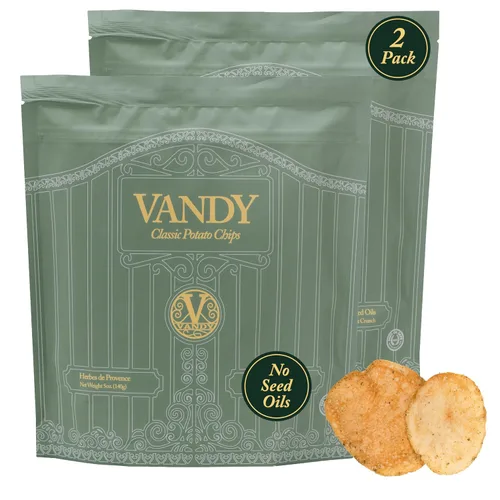 Vandy Patatas fritas fritas – Snacks sin aceite de semilla – Patatas fritas sin gluten – Hecho con papas, sebo de carne alimentado con hierba, sal