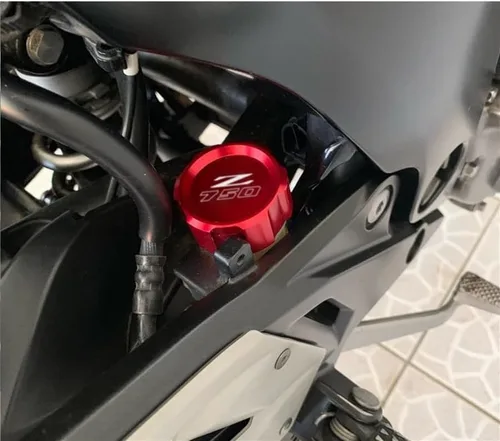 Miniatura 5 de Para KAWASAKI Z750 Z1000 Z800 Tapa de depósito de líquido de freno trasero se adapta a MT07 MT09 MT03 R1 R6 (color : MT negro)