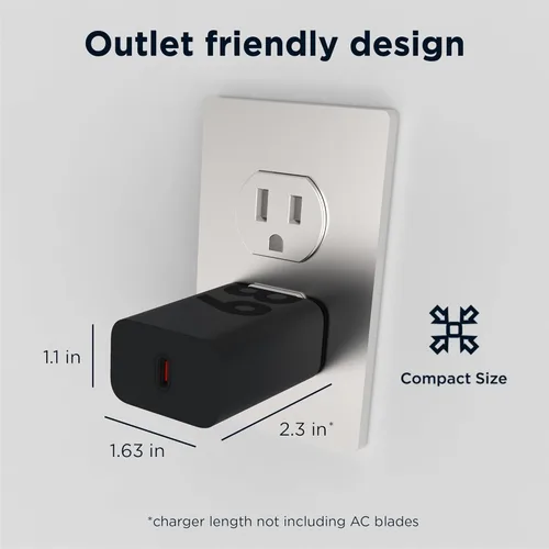 Miniatura 3 de Motorola TurboPower - Cargador de pared USB-C de 68 W + cable de 3.3 pies de 6.5 amperios, más rápido para Moto G Stylus (2025), Motorola Razr+