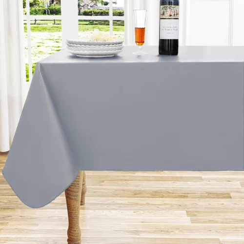 Miniatura 13 de homing - Mantel cuadrado de vinilo, mantel de plástico impermeable y a prueba de derrames con respaldo de franela, cubierta de mesa fácil de limpiar