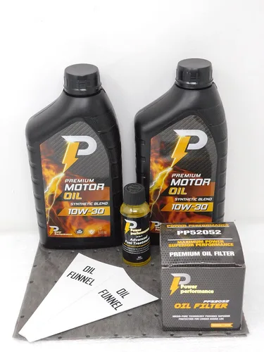 Miniatura 2 de Power Performance Kit de cambio de aceite de mezcla sintética 10W-30 para Kohler 52 050 02-S y tratamiento de combustible