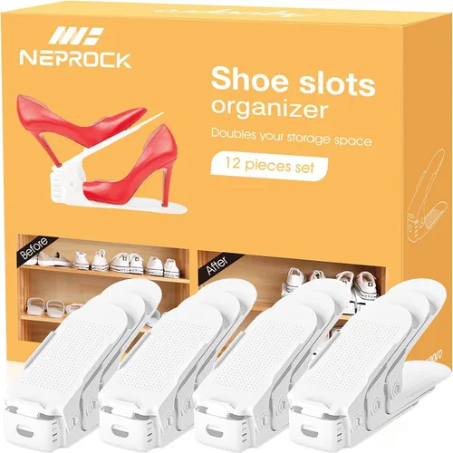 Miniatura 11 de Neprock Organizador de Ranuras para Zapatos, Organizador de Almacenamiento de Zapatos Estante para Zapatos para Organización de Closet, Organizador