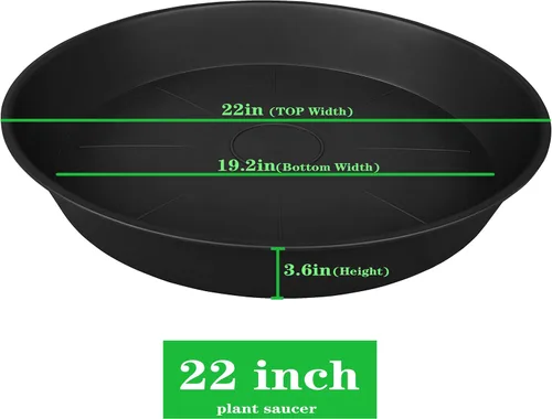 Miniatura 2 de Paquete de 2 cuencos para baño de pájaros de 14", 1,6" de profundidad, cuencos para baño de pájaros de plástico de 13, 14, 15, 16, 17, 20, 24