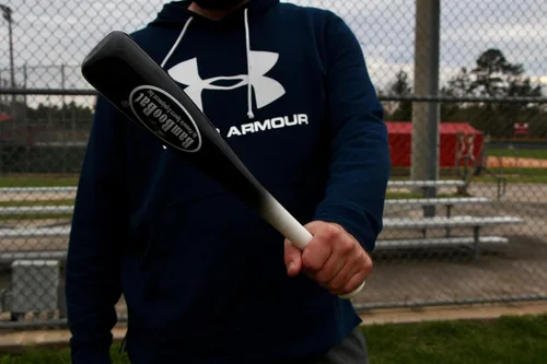 Miniatura 3 de BamBooBat de PINNACLE SPORTS EQUIPMENT INC. - Bate de béisbol y sóftbol de madera de una mano para adultos - 45,7 cm o 53,3 cm Mango blanco/barril