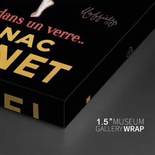 Miniatura 3 de Impresión en lienzo para pared - Anuncio clásico vintage de vino para Monnet Cognac - 24 x 36 pulgadas Anuncio de Monnet Cognac