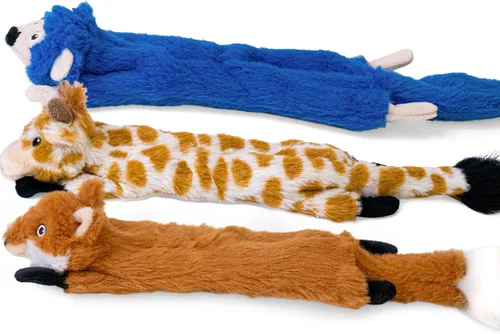 Miniatura 22 de SHARLOVY Paquete de 5 juguetes chirriantes para perros, juguetes de peluche de burbujas para dentición para cachorros, juguetes para perros