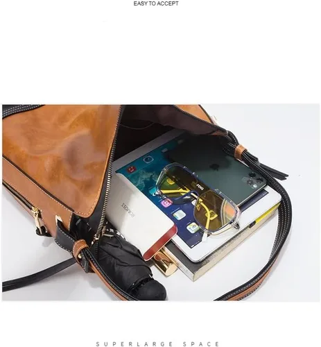 Miniatura 5 de Bolso de mano de moda para mujer, bolso de hombro, asa superior, juego de 4 piezas