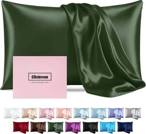 Miniatura 27 de Fundas de almohada de seda para cabello y piel, de seda de morera, suave, transpirable, de ambos lados, de seda natural, con cremallera, 1 paquete