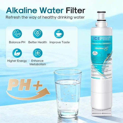 Miniatura 4 de ICEPURE Alkaline 4396508 Filtro de agua para refrigerador de reemplazo para EDR5RXD1, EveryDrop Filtro 5, Whirlpool 4396510, 4392857, 4396547, 9085