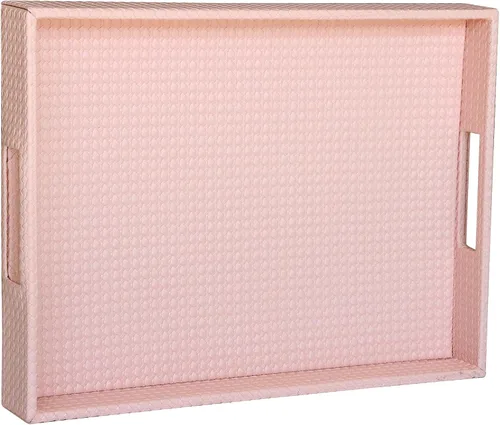 Miniatura 11 de HofferRuffer Bandeja rectangular de servir con asas con agujeros para mesa de café, desayuno, té, comida, bandeja de servicio para mostrador