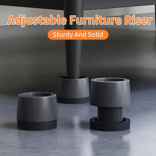 Miniatura 2 de Elevadores de sofá ajustables, elevadores de muebles resistentes para sofá, silla, patas de mesa, paquete de 4 elevadores de cama de ABS