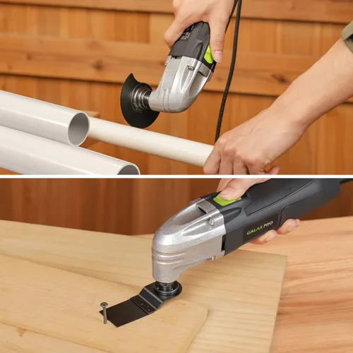 Miniatura 6 de GALAX PRO Multiherramienta oscilante 22000 OPM 2.0A, ángulo oscilante de 3 grados con 3 hojas de sierra, 1 placa de lijado de hoja semicírcula, 6