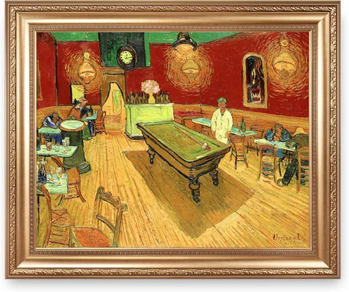 Miniatura 48 de A&T ARTWORK Noche estrellada sobre el Ródano de Vincent Van Gogh. Tamaño del marco: 36 x 30 pulgadas, tamaño de la imagen: 30 x 24 pulgadas