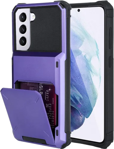Miniatura 13 de Funda tipo cartera para Samsung Galaxy S22 Ultra con 4 ranuras para tarjetas de crédito a prueba de golpes, funda híbrida de protección reforzada