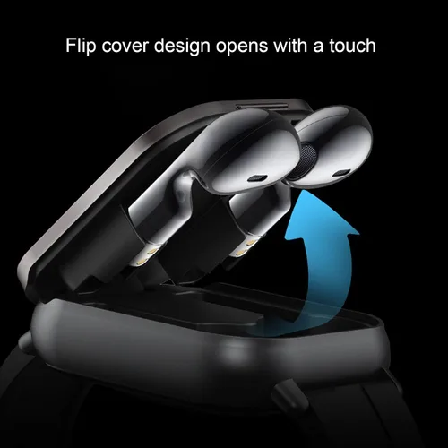 Miniatura 3 de Reloj inteligente con auriculares, relojes con correa de silicona, pantalla de 2.01 pulgadas, reloj rastreador con auriculares