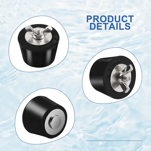 Miniatura 4 de Tapón de goma para piscina de 1.5 pulgadas, tapón de expansión de goma para piscina, tapones anticongelantes para piscina enterrada sobre el suelo