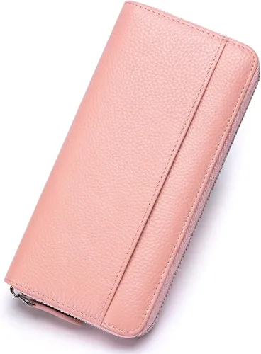 Miniatura 14 de RFID Blocking Womens Zipper Wallet Leather Large Capacity Billfold Clutch Zip Around Wallets for Women