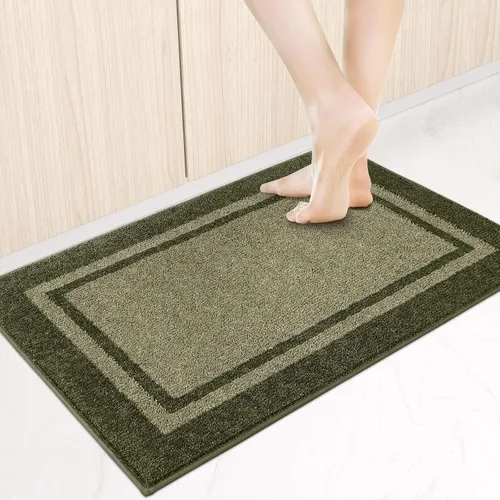 Miniatura 10 de anllugs Alfombras de cocina de 24 x 36 pulgadas, antideslizantes, lavables a máquina, tapetes absorbentes y cómodos para cocina, fregadero, Beige