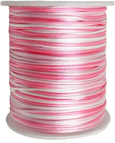 Miniatura 18 de Cordón de nailon teñido de 0.039 pulgadas x 100 yardas, hilo de cuentas para collares de macramé de cola de ratón, pulseras de amistad, fabricación