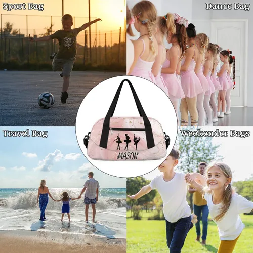 Miniatura 6 de Bolsas de baile personalizadas para niñas, bolsa de lona para gimnasio, impermeable, ajustable, bolsa de viaje, Sytle 2