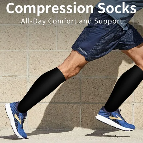 Miniatura 3 de Laite Hebe Calcetines de compresión para mujeres y hombres (8 pares), calcetines ideales para correr, deportes, senderismo, viajes en vuelo, embarazo