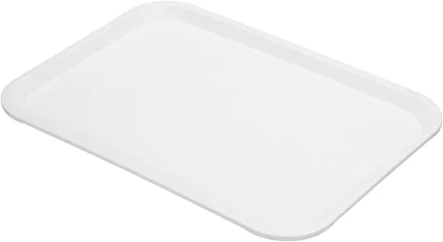 Miniatura 12 de PATIKIL Bandeja de comida rápida de 13.7 x 10.6, bandeja rectangular multiusos reutilizable de plástico PP para restaurante, cocina en casa