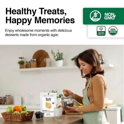 Miniatura 4 de Foods Alive Polvo de Agar Agar Orgánico 2 oz Gelatina a Base de Plantas Gelatina Kosher Vegano Sin Gluten