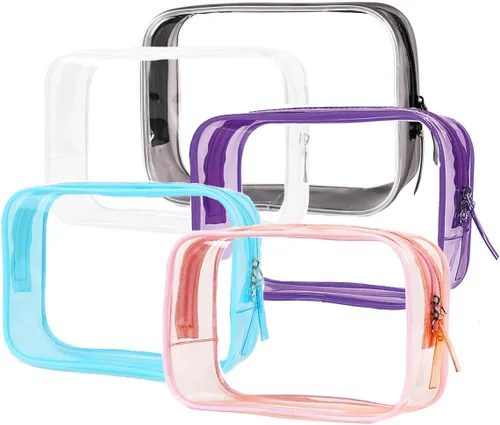 Miniatura 8 de Bolsa de aseo transparente pequeña Buminee, bolsa de viaje aprobada por la TSA, bolsas de viaje para artículos de tocador, bolsa de cosméticos