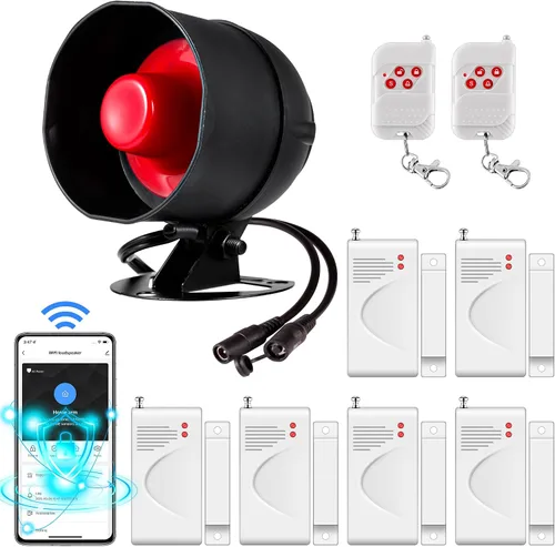 Miniatura 8 de Sistema de alarma WiFi para seguridad del hogar, sistema de seguridad de alarma inalámbrico con sensor de alarma de puerta de ventana de 120 dB