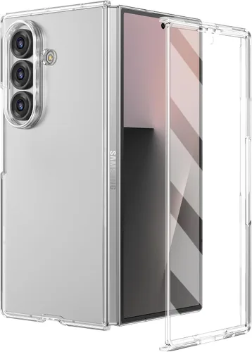 Miniatura 22 de Ruky Funda para Samsung Galaxy Z Fold 5, cubierta de cuerpo completo con protector de pantalla integrado, soporte de carga inalámbrica de PC duro