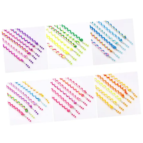 Miniatura 2 de Pinzas para el cabello para niños y niñas, paquete de 6 clips para niñas, herramienta trenzadora, accesorios de bricolaje amarillos