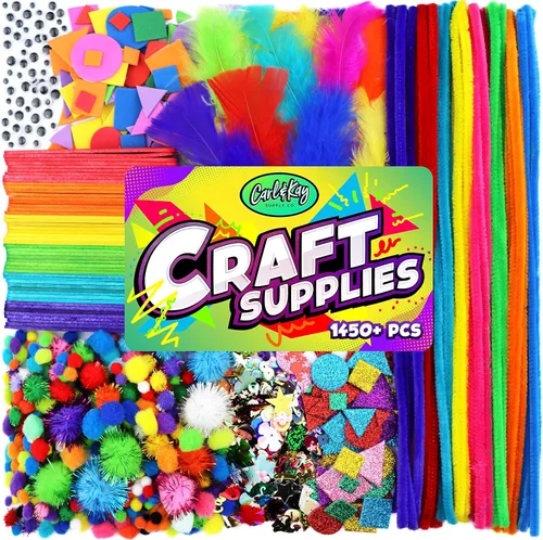 Miniatura 8 de Kit de suministros de artes y manualidades para niños, niños y niñas de 4, 5, 6, 7, 8 años, materiales de actividades para niños pequeños, ideal