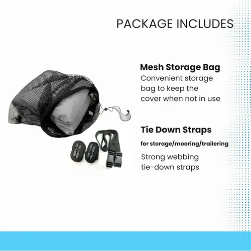 Miniatura 5 de EliteShield Funda para Jet Ski Remolcable, Cubierta PWC de Poliéster 600D Teñido en Solución de Grado Marino Resistente e Impermeable, Se Adapta