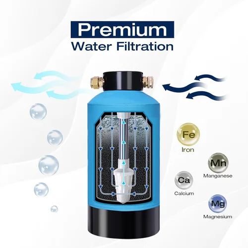 Miniatura 3 de H&G Lifestyles Filtro de agua para autocaravana, filtro de hierro para manguera de jardín, filtro de manguera para llenado de hierro de agua de pozo
