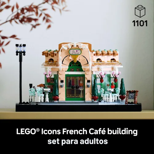 Miniatura 2 de LEGO Icons Café Francés de París - Kit de Construcción - Set DIY para Adultos - Decoración Coleccionable para Dormitorio y Hogar - Exhibición