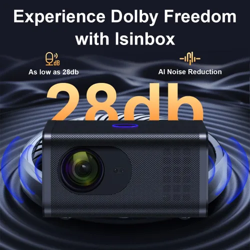 Miniatura 4 de Proyector inteligente para exteriores con WiFi 6 y Bluetooth 5.3, enfoque automático y Keystone, DoIby Audio, película nativa 1080P, proyector