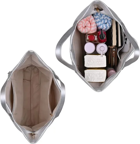 Miniatura 5 de GAYI URBAN - Bolsa de mano con purpurina para mujer, bolso de mano de oropel brillante, bolso de hombro grande con lentejuelas