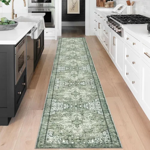 Miniatura 137 de SIILOOM Alfombra lavable de 2 x 3 pies, alfombra suave color taupe ceniza para entrada, tapete antideslizante para puerta de interior, tapete