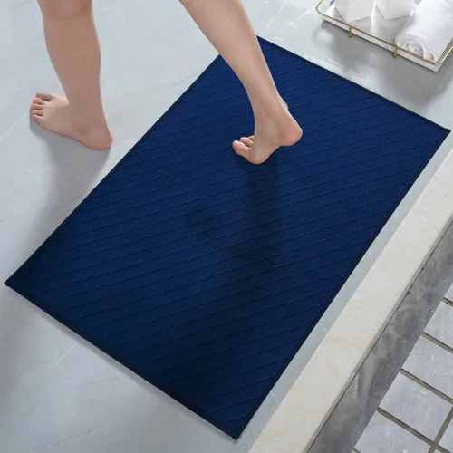 Miniatura 8 de AMOAMI Tapetes de baño ultra delgados, con parte trasera de goma, antideslizantes, absorbentes, para suelo, regadera y lavabo