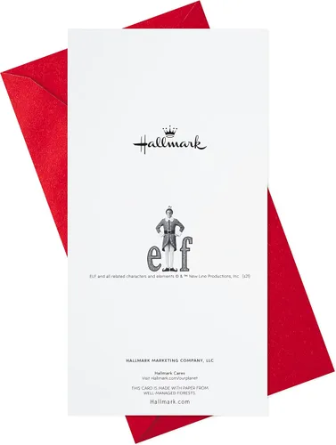 Miniatura 7 de Hallmark - Paquete de tarjeteros para dinero de Navidad o tarjetas de regalo, Buddy el Elfo (6 tarjetas navideñas con sobres)