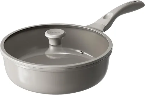 Miniatura 16 de Sartén antiadherente con revestimiento cerámico de Redchef con tapa, sartén grande y profunda para saltear, apta para inducción, apta para Gris