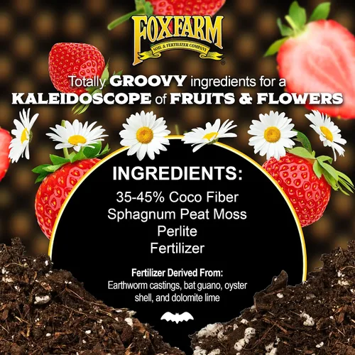 Miniatura 5 de FoxFarm Strawberry Fields Tierra para Macetas de Fructificación y Floración, 1.5 pies cúbicos - Usar para Aumentar las Flores, Frutos y Bayas