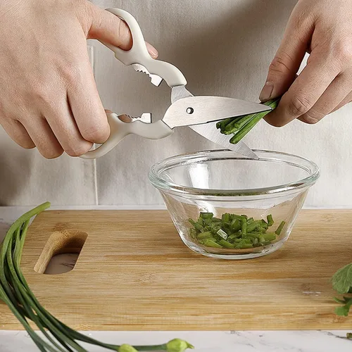 Miniatura 6 de Juego de cuchillos con bloque, juegos de cuchillos de cocina de 5 piezas con cuchillos de acero inoxidable, tijeras y pelador para carne de frutas