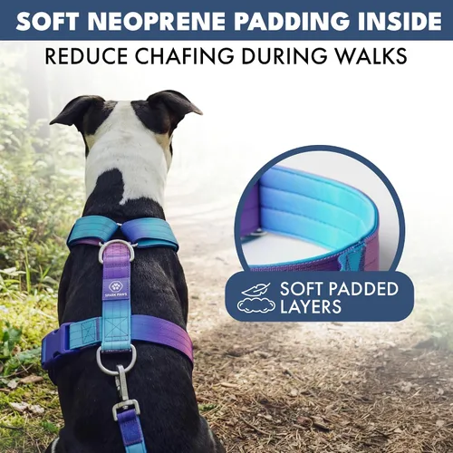 Miniatura 5 de Spark Paws Arnés para perro sin tirones con asa para perros grandes, arnés resistente para razas grandes y fuertes, ajustable, diseño halter